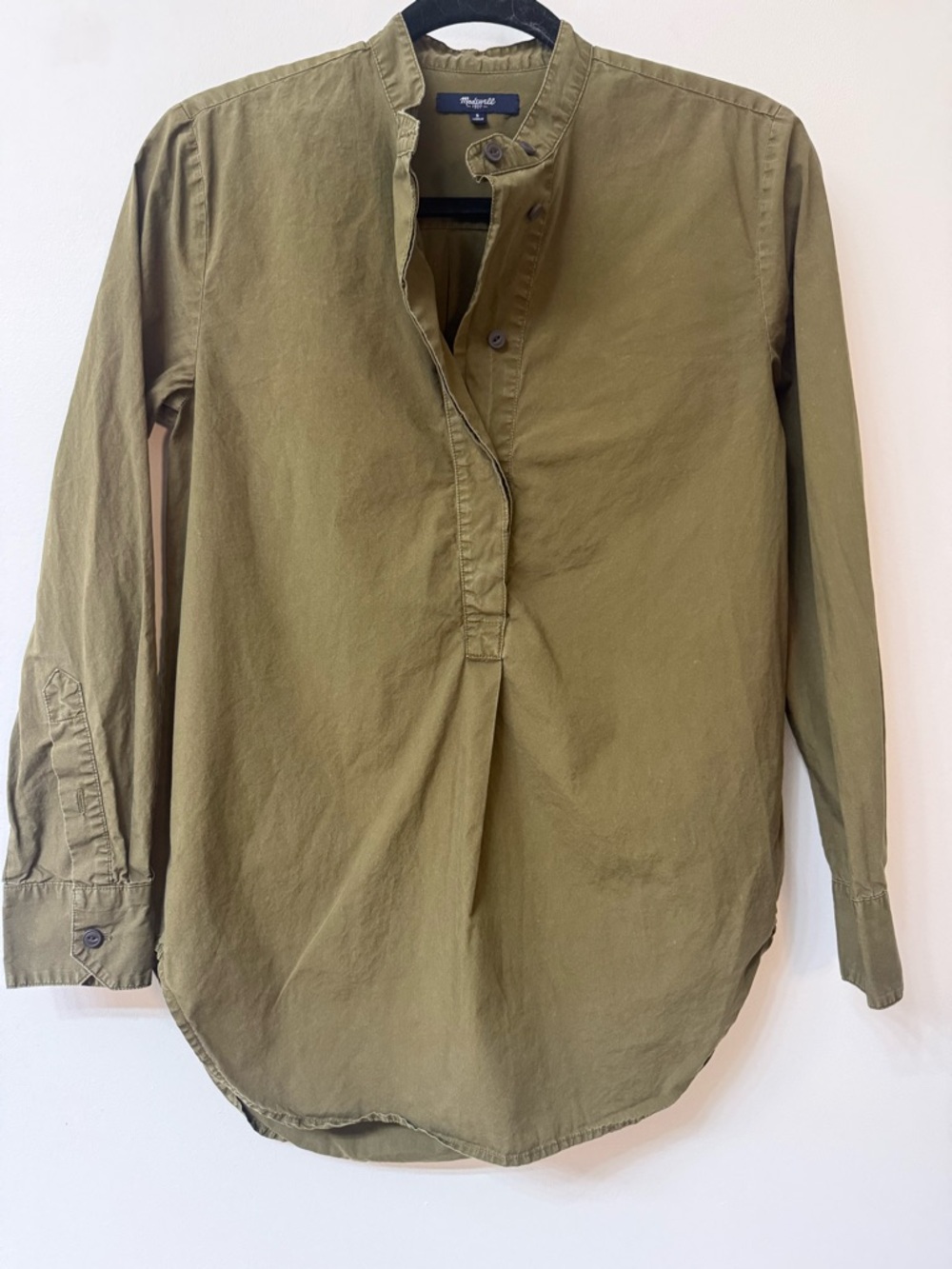 Madewell Olive Green Button down Shirt Women’s Size  Small